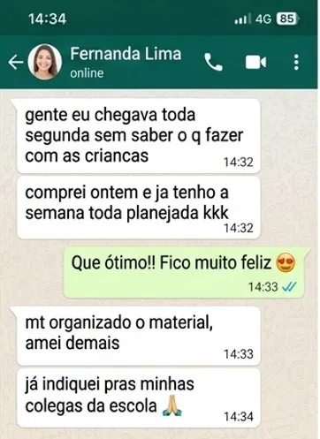 Depoimento de professora 1